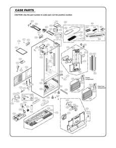 Case Parts Diagram and Parts List for GR-L318LKUM ASBCSE0 LG Refrigerator