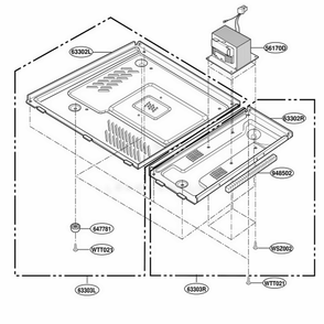Base Plate Parts Diagram and Parts List for JE1340GB SGEGEU LG Range