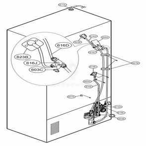 Valve And Water Tube Parts Diagram and Parts List for LFX28979SB AWBCNA1 LG Refrigerator