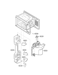 Latch Board Parts Diagram and Parts List for LTRM1240ST  LG Microwave