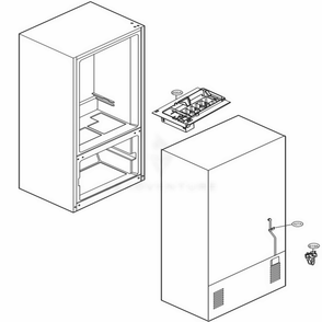 Ice Maker Parts Diagram and Parts List for LFCS22520W ASWCNA0 LG Refrigerator