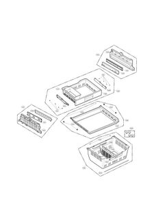 Freezer Compartment Parts Diagram and Parts List for LFX32945ST  LG Refrigerator