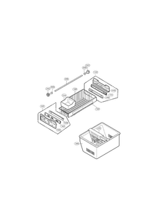 Freezer Parts Diagram and Parts List for LFX25980ST 01 LG Refrigerator