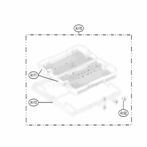 Cutlery Rack Assembly Diagram and Parts List for LSDF9962ST ASTEEUS LG Dishwasher