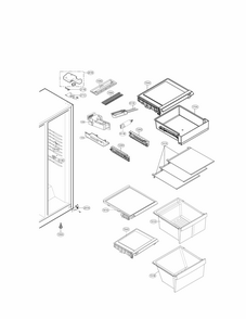 Part Location Diagram of MJS63231901 LG TRAY,SNACK