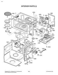 Interior Parts 1 Diagram and Parts List for MQ1724FSDL CFSESTD LG Microwave