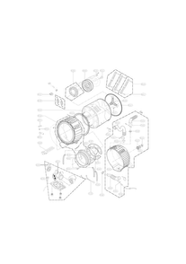 Drum And Tub Parts Diagram and Parts List for WM4270HWA 00 LG Washer