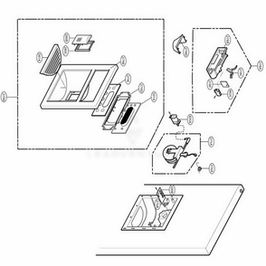 Dispenser Parts Diagram and Parts List for 79763 AST1SEF LG Refrigerator