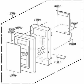 Controller Parts Diagram and Parts List for TMH14XLT1 AB6EEST LG Range
