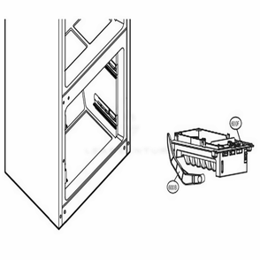 Ice Maker And Ice Bin Parts Diagram and Parts List for LFCS31626S ASTCNA1 LG Refrigerator