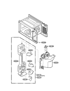 Latch Board Parts Diagram and Parts List for LTM9020B01  LG Microwave