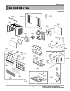 Diagram 1 Diagram and Parts List for LW8024RSM AT1AUSL LG Air Conditioner