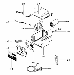 Control Box Assy Diagram and Parts List for 58075251700  Kenmore Air Conditioner