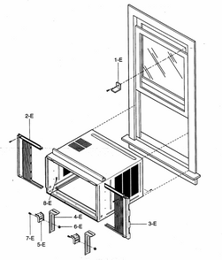 Installation Kit Assy Diagram and Parts List for 58075251500  Kenmore Air Conditioner