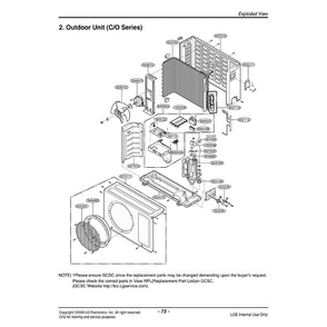 Section Diagram and Parts List for LA121CNPANCAEUS ANCAEUS LG Air Conditioner