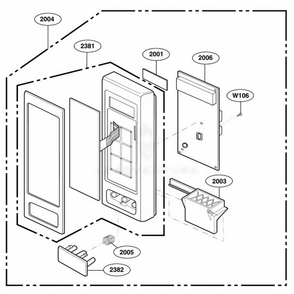 Part Location Diagram of 6871W1S068W LG PCB ASSEMBLY,SUB