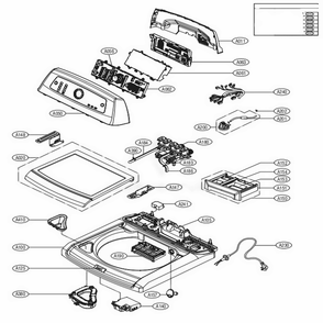 Part Location Diagram of AFG72909511 LG LID ASSEMBLY
