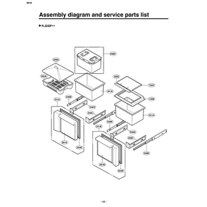 Section 3 Diagram and Parts List for GR-K243PRA ACRCAST LG Refrigerator