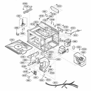 Interior Part Diagram and Parts List for RFS18MPS AST6AMA LG Range