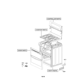 Accessory Diagram and Parts List for LDG4313ST 00 LG Range