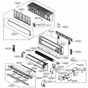 Main Diagram and Parts List for LMEN186HVT EMBALUS LG Air Conditioner