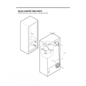 Valve And Water Diagram and Parts List for LFX31925ST 05 LG Refrigerator