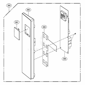 Control Panel Parts Diagram and Parts List for LMC0975SW CW1ELNA LG Wall Oven
