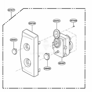 Controller Parts Diagram and Parts List for SBM7700B CBKESBM LG Range