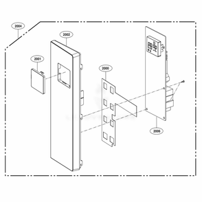 Control Panel Parts Diagram and Parts List for LMC1275SB CBKELGA LG Range