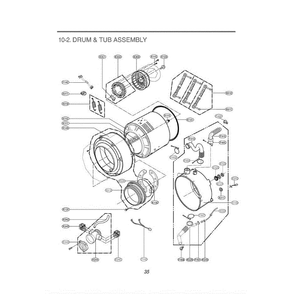 Section 2 Diagram and Parts List for WM1812CW ABWEEUS LG Washer