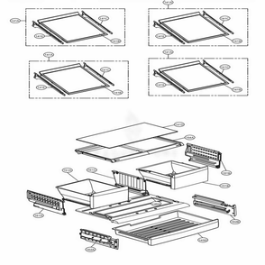 Refrigerator Parts Diagram and Parts List for LFC28768ST ASTCNA2 LG Refrigerator