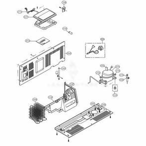 Machine Compartment Diagram and Parts List for LSXC22426S ASTCNA2 LG Refrigerator
