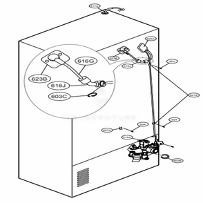 Valve And Water Tube Parts Diagram and Parts List for 74113 ASTCSE0 LG Refrigerator