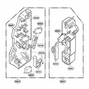 Latch Board Parts Diagram and Parts List for SCB2000CCC ABSLGEU LG Range