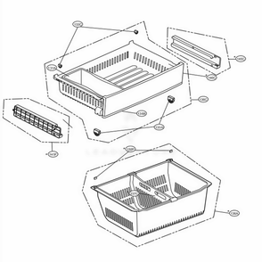 Freezer Parts Diagram and Parts List for LFXS28566M AMTCNA2 LG Refrigerator