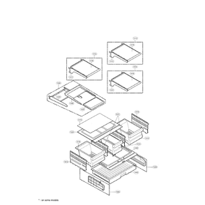 Refrigerator Diagram and Parts List for LMX25985SW 00 LG Refrigerator