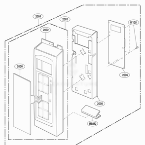 Controller Parts Diagram and Parts List for JMV8196AAW AWHEJEN LG Range