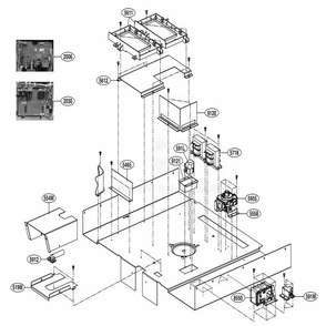 Rear Plate Diagram and Parts List for SKSGR360GS ASTESGN LG Range