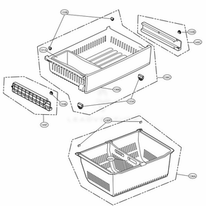 Freezer Parts Diagram and Parts List for LFX28968SW ASWCNA3 LG Refrigerator