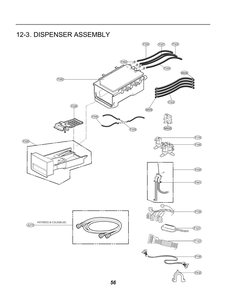 Dispenser Assembly Diagram and Parts List for GCWM1069CD8 ABWEELC LG Washer