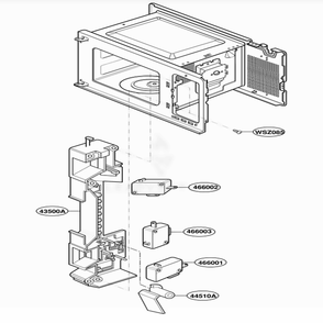 Part Location Diagram of 3B73362M LG SWITCH,MICRO