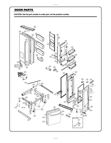 Door Parts Diagram and Parts List for GR-X318LSTM ASTCSE0 LG Refrigerator