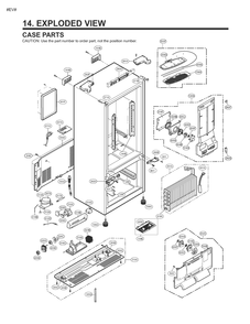 Case Parts Diagram and Parts List for GM-B268NSNM ASTCSE0 LG Refrigerator