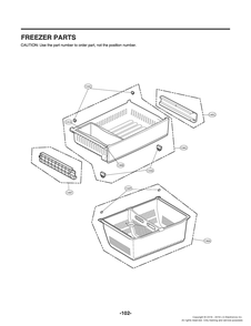 Freezer Parts Diagram and Parts List for GR-X288NSSM ASTCNA0 LG Refrigerator