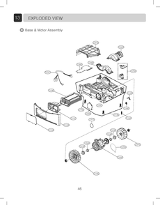 Base And Motor Assembly Diagram and Parts List for RC9066A3F ABWEEUS LG Dryer