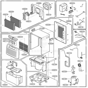 Main Diagram and Parts List for LD40EY6 AWYAUSL LG Air Conditioner