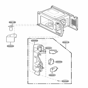 Latch Board Parts Diagram and Parts List for MAK7553W01 CW1EGSE LG Range