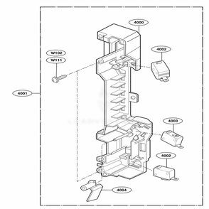 Latch Board Parts Diagram and Parts List for MMV5165AAQ ABSEMTG LG Range