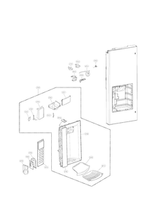 Dispenser Parts Diagram and Parts List for LFX28968ST 01 LG Refrigerator