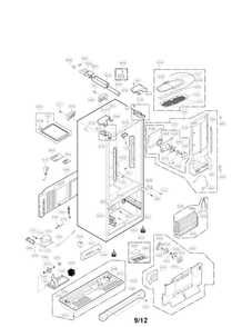 Case Parts Diagram and Parts List for LFX28977SB 03 LG Refrigerator